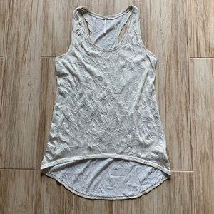 Free People gold sparkly tunic hi-lo tank EUC